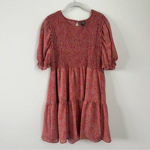 Wild Fable Target Smocked Pink Dress
